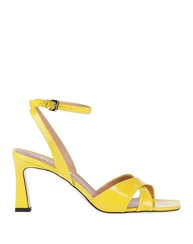 POLLINI Sandali Giallo 100% Pelle di vitello