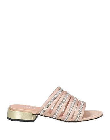 POLLINI Sandals Pink Textile fibers