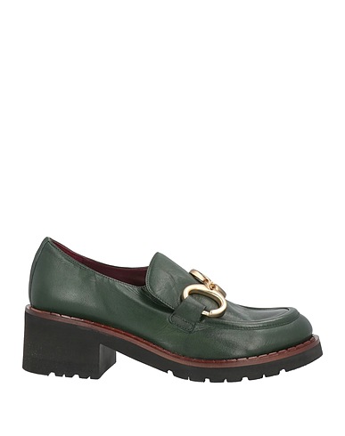 CALPIERRE Loafers Dark green Leather