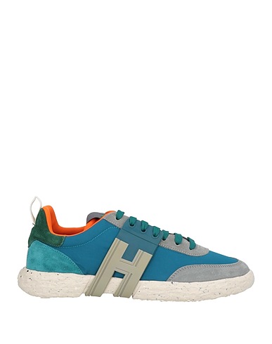 HOGAN Sneakers 3R Deep teal Leather, Textile fibers