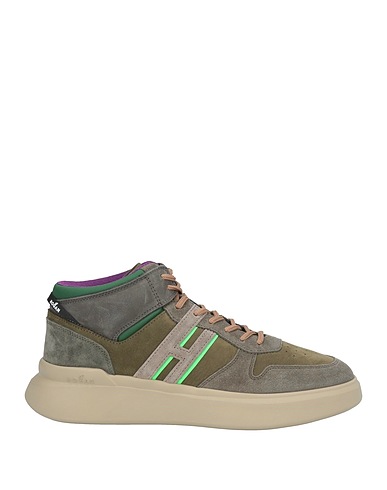 HOGAN Sneakers Military green Leather