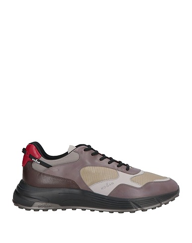 HOGAN Sneakers Khaki Leather, Textile fibers