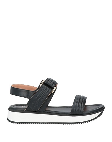 POLLINI Sandals Black Leather