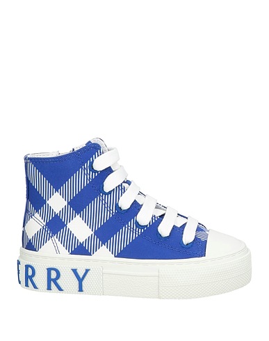 BURBERRY Canvas trainers Blue Textile fibres