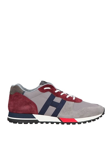 HOGAN Sneakers H86RUN Grey Leather, Textile fibres