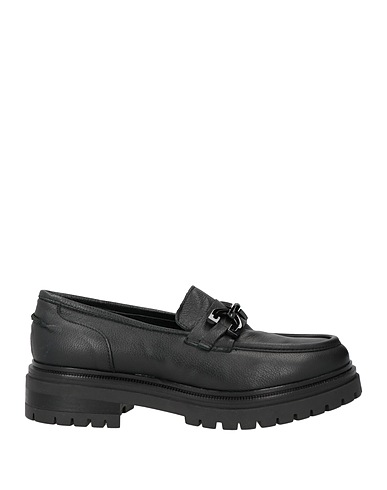 FUSINI Loafers Black Leather