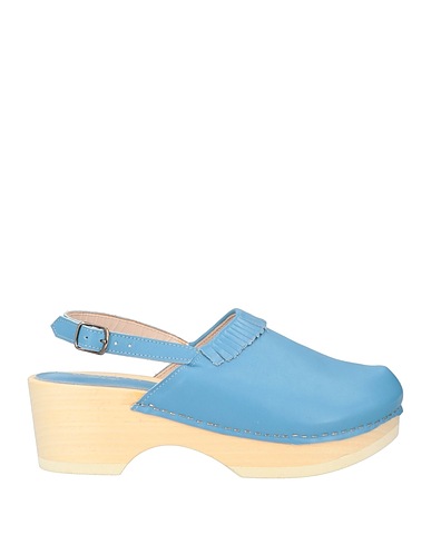 ROSAMUNDA Mules und Clogs Blaugrau Leder