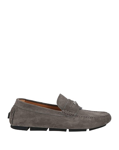 VERSACE Loafers Grey Leather