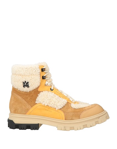 AMIRI Μποτάκι Χρώμα της άμμου Δέρμα, Ίνες υφασμάτων