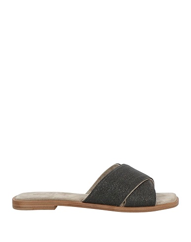 BRUNELLO CUCINELLI Sandals Charcoal Leather