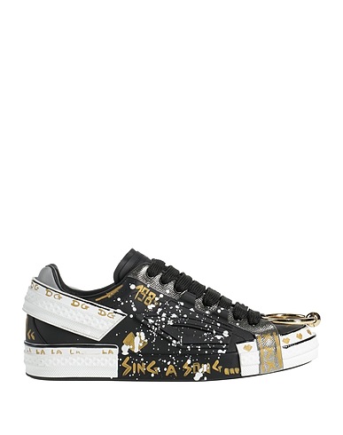 DOLCE&GABBANA Sneakers Black Leather, Rubber