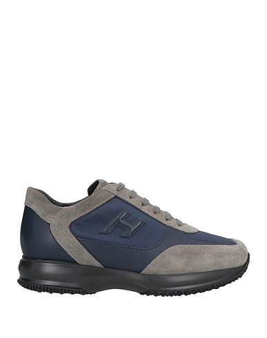 HOGAN Sneakers Navy Leather, Textile fibers