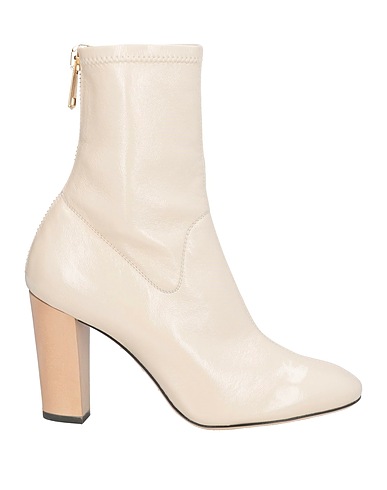 POLLINI Ankle boot Off white Textile fibres