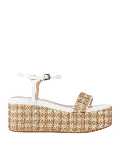 POLLINI Sandales 50% Polyamide, 30% Coton, 20% Cuir de veau, Élasthanne