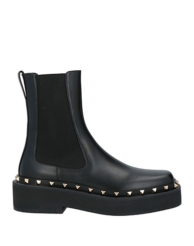 VALENTINO GARAVANI Stiefelette Schwarz Leder