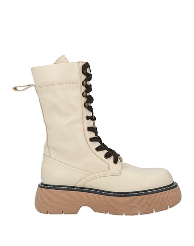 SEMICOUTURE Stiefelette Cremeweiß Leder