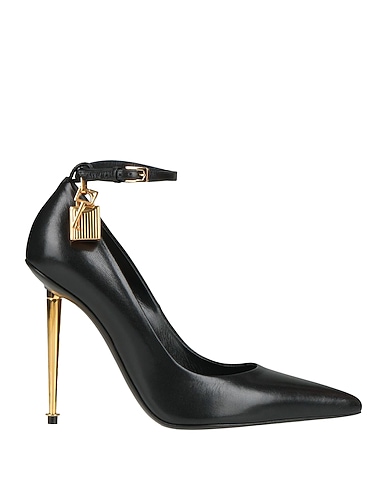 TOM FORD Court Black Goat skin, Brass