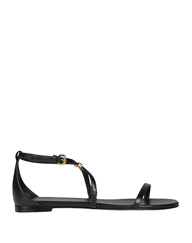 MCQUEEN Sandals Black Leather