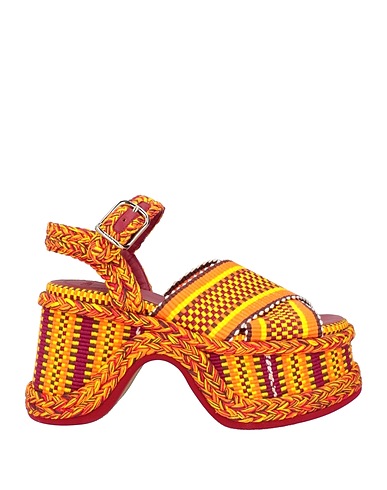 CHLOÉ Sandales Jaune Fibres textiles