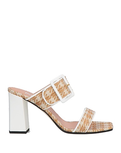 POLLINI Sandals Sand 40% Viscose, 39% Polyester, 20% Calfskin, 1% Polyamide