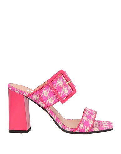 POLLINI Sandali Fucsia 40% Viscosa, 39% Poliestere, 20% Pelle di vitello, 1% Poliammide