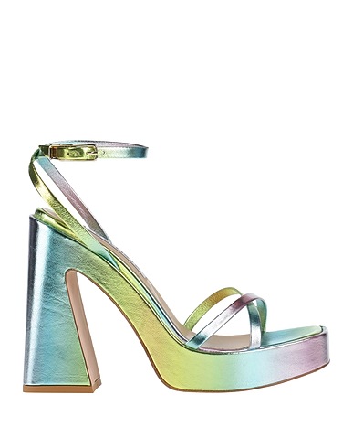 KALLISTÈ Sandals Lime green Leather