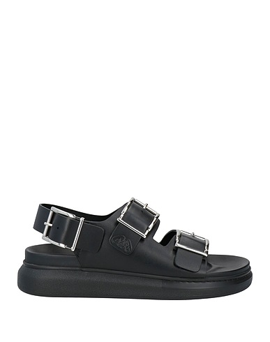 MCQUEEN Sandals Black Calfskin
