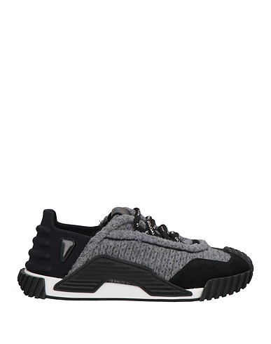 DOLCE&GABBANA Sneakers Black Leather, Textile fibres