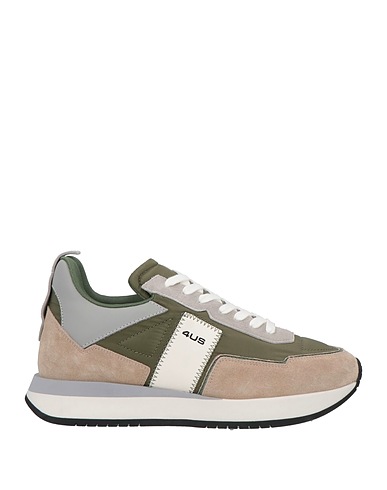 PACIOTTI 4US Sneakers Light grey Leather, Textile fibers