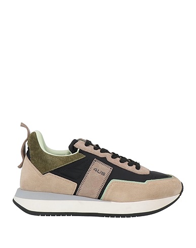 PACIOTTI 4US Sneakers Beige Leather, Textile fibres