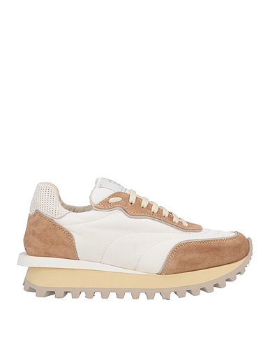 ELEVENTY Sneakers Sand Leder, Gewebefasern