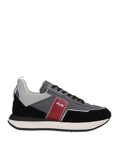 PACIOTTI 4US Sneakers Black Leather, Textile fibres