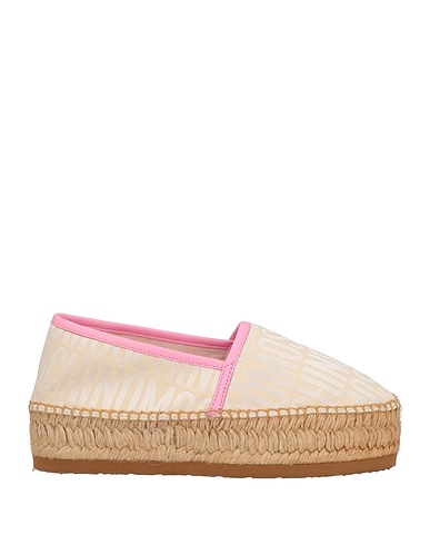 MOSCHINO Espadrilles Beige Leather, Textile fibers