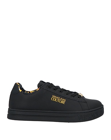VERSACE JEANS COUTURE Sneakers Black Leather, Polyurethane