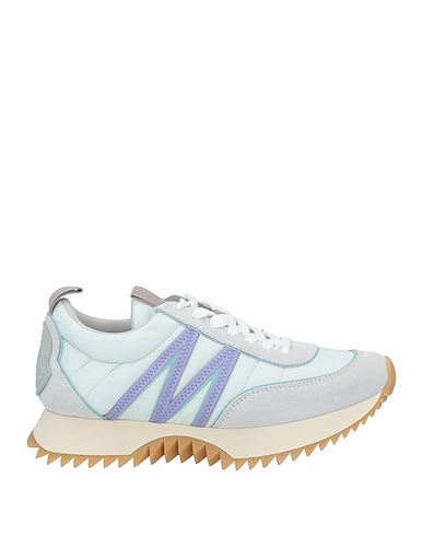 MONCLER Sneakers Verde chiaro Pelle, Fibre tessili