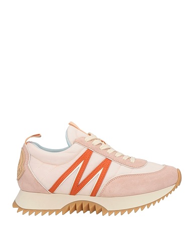 MONCLER Sneakers Light pink Leather, Textile fibres