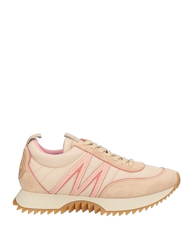 MONCLER Sneakers Beige Leather, Textile fibres