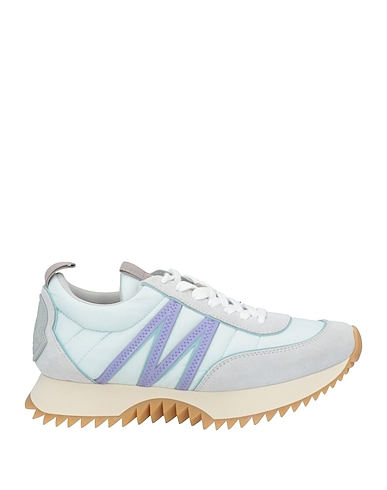 MONCLER Sneakers VERDE CHIARO Leather, Textile fibres