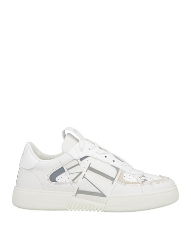 VALENTINO GARAVANI Sneakers White Leather, Textile fibres