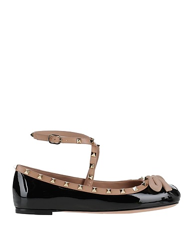 VALENTINO GARAVANI Ballet flats Black Leather