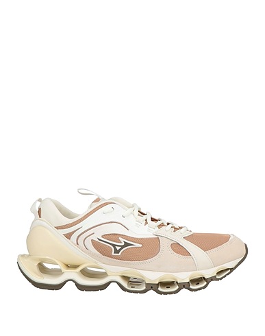 MIZUNO Sneakers Cream Leather, Textile fibres