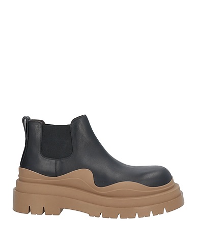 BOTTEGA VENETA Ankle boot Black Calfskin, Textile fibres