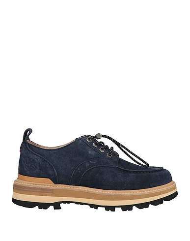MONCLER Laced shoes Navy Leather