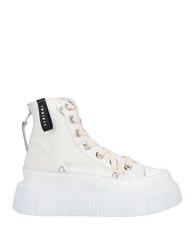 INUIKII Sneakers White Leather, Textile fibers