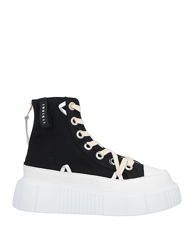 INUIKII Sneakers Black Leather, Textile fibers