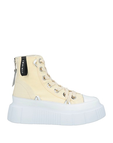 INUIKII Sneakers Beige Leather, Textile fibres