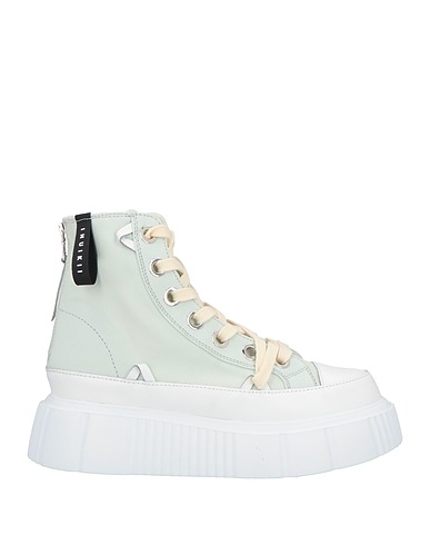 INUIKII Sneakers Light green Leather, Textile fibres
