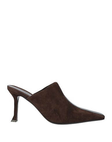 FERRAGAMO Mules and clogs Dark brown Calfskin