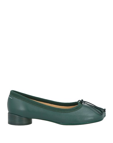 MM6 MAISON MARGIELA Ballerine Verde smeraldo Pelle, Fibre tessili