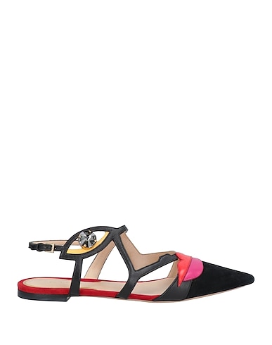 ETRO Ballet flats Black Kidskin, Leather